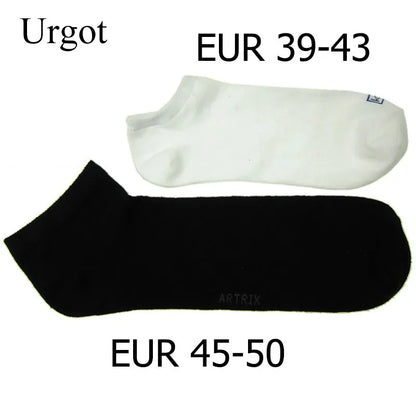 Urgot 10 Pcs=5 Pairs Men's Cotton Socks Large Big Plus Size 45,46,49,50 Business Ankle Socks Classic Sox Meias Calcetines Hombre