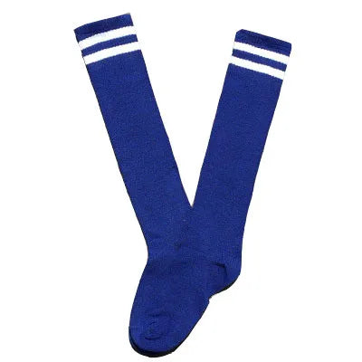 Kids Knee High Socks Cotton Long Student School Socks Girls Boys Football Striped 2 Retro Old School Sport Socks Soccer Hockey