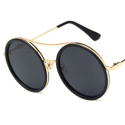 Luxury Round Two Tone Sunglasses For Ladies Sexy Classy Fashion Sun Glasses Stylish Designer Brand Eyewear