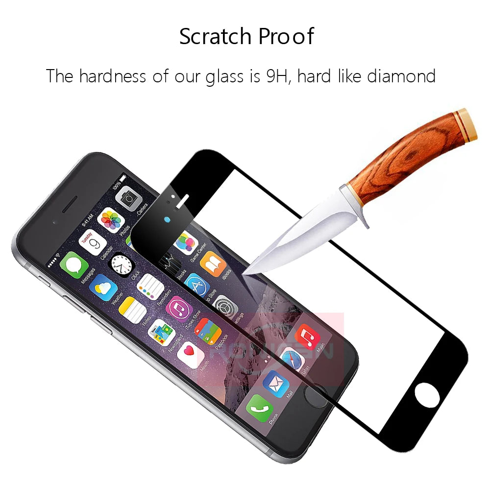 Full Cover Tempered Glass Screen Protector for iPhone 5-13 Series