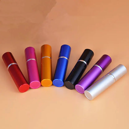 100pcs 5ml Aluminum Glass Perfume Atomizer Bottles - Mini Spray Scent Pump