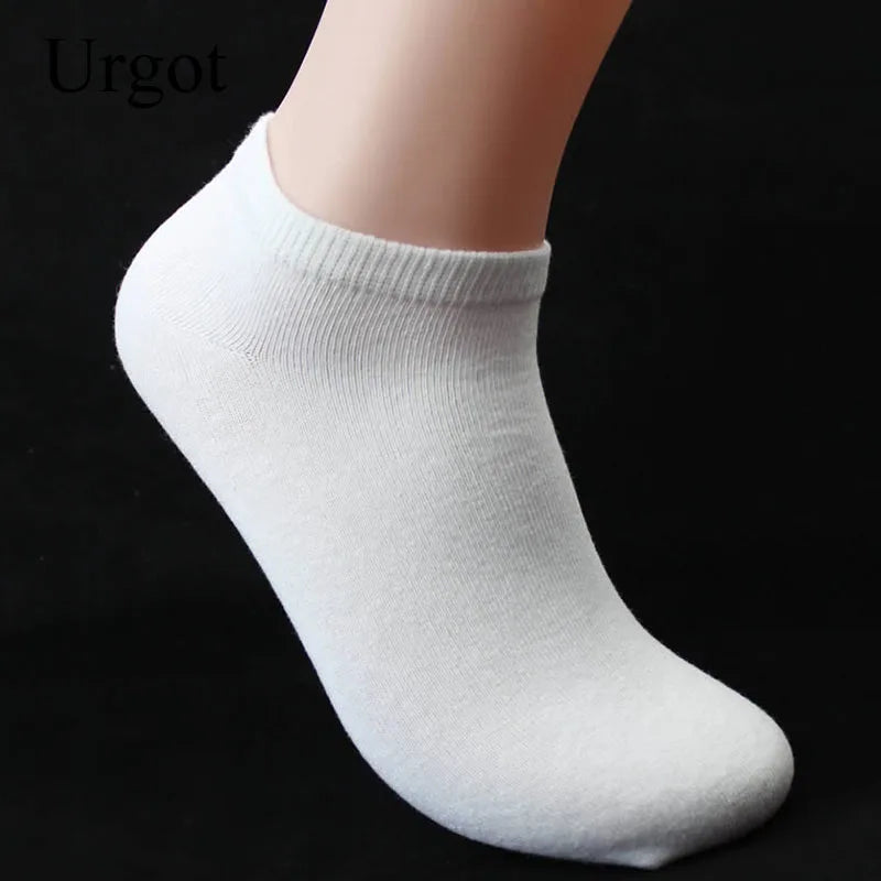 Urgot 10 Pcs=5 Pairs Men's Cotton Socks Large Big Plus Size 45,46,49,50 Business Ankle Socks Classic Sox Meias Calcetines Hombre