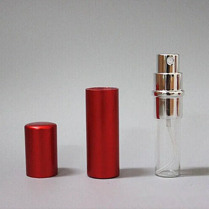 100pcs 5ml Aluminum Glass Perfume Atomizer Bottles - Mini Spray Scent Pump