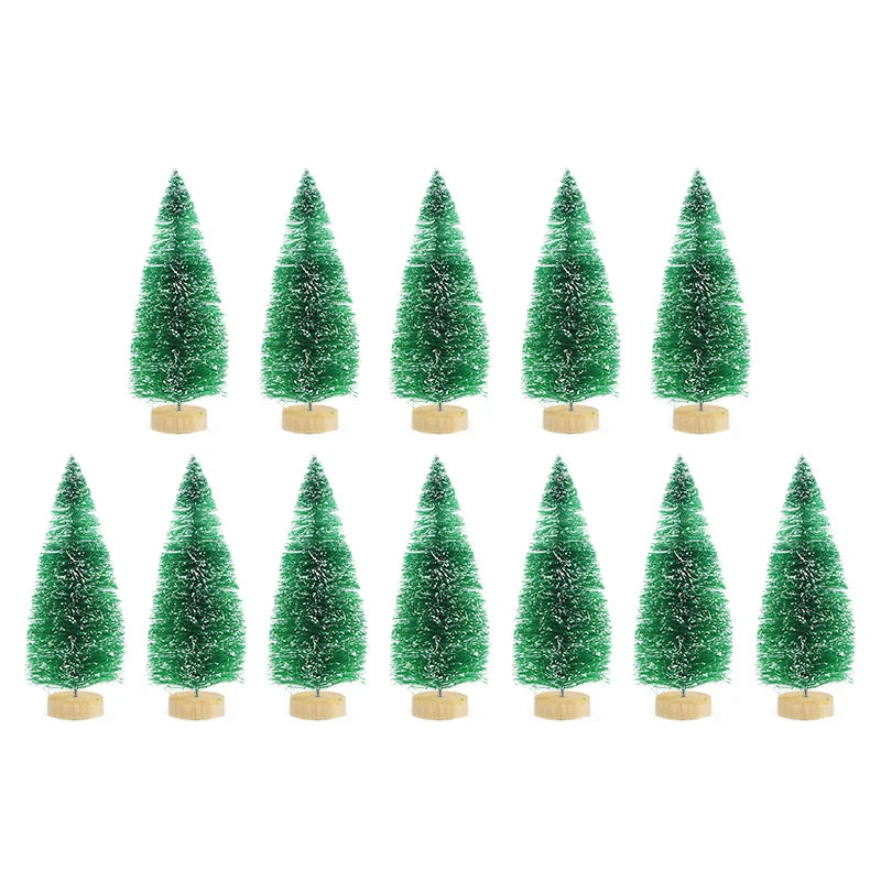 12 Mini Pine Christmas Trees | DIY Home Table Decor | Xmas Ornaments | Perfect Kids Gift | tonyfinger store