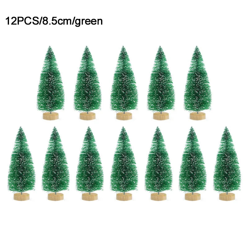 12 Mini Pine Christmas Trees | DIY Home Table Decor | Xmas Ornaments | Perfect Kids Gift | tonyfinger store