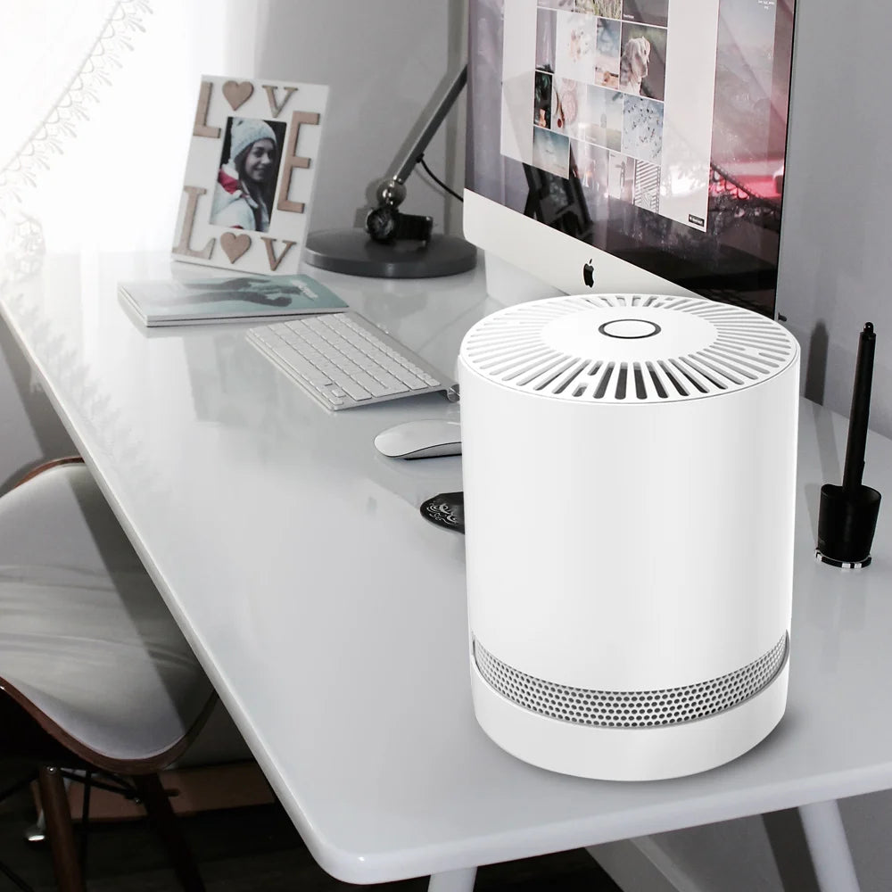 Air Purifier For Home True HEPA Filters Compact Desktop Purifiers Filtration with Night Light Air Cleaner for Home Car