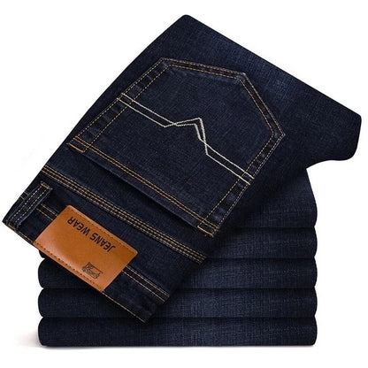 2023 Men’s Business Slim Fit Jeans | Classic Black & Blue | Stretch Denim | Sizes 28-40