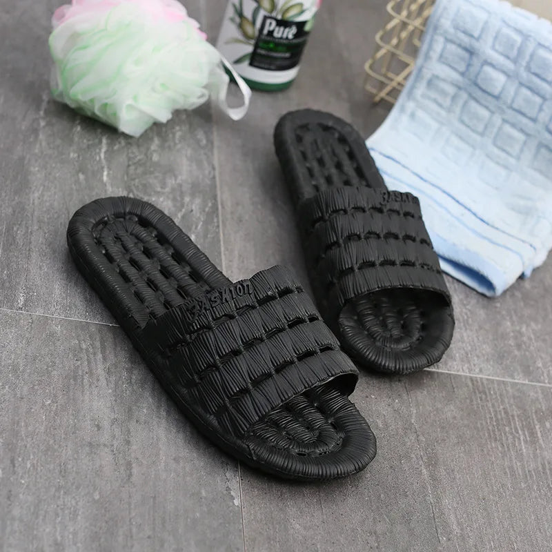 Unisex Non-Slip Indoor Bathroom Slippers | Soft Bottom Flat Sandals