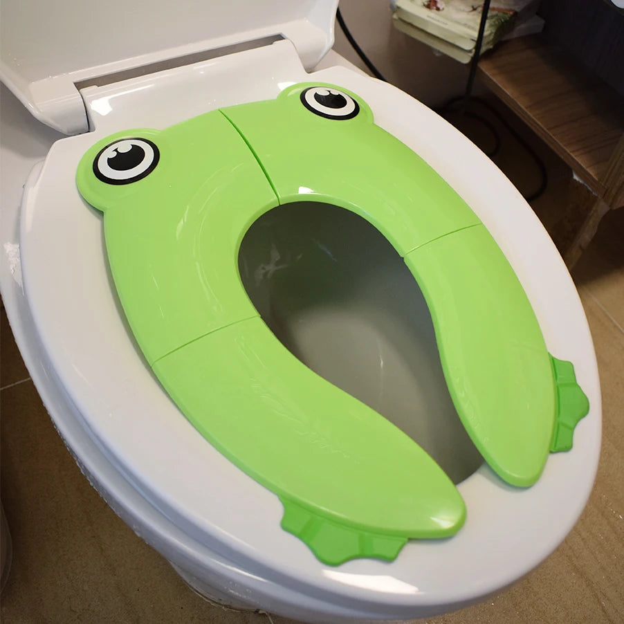 Portable Baby Travel Potty Seat: Foldable Toddler Toilet Training Chair with Urinal Cushion