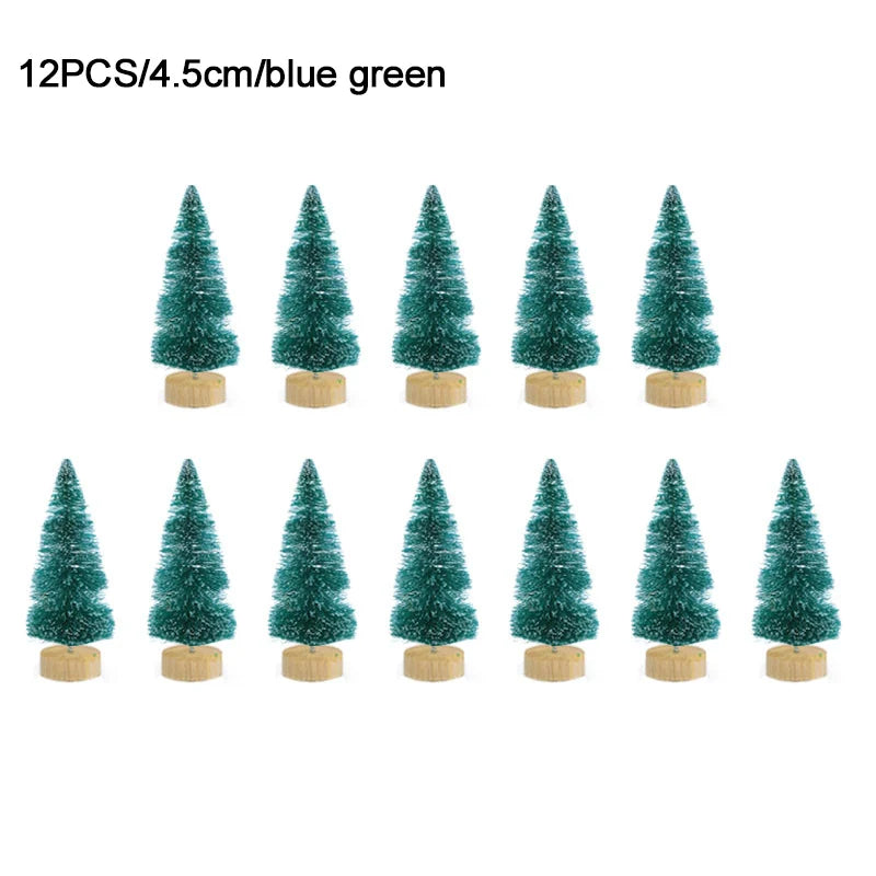 12 Mini Pine Christmas Trees | DIY Home Table Decor | Xmas Ornaments | Perfect Kids Gift | tonyfinger store