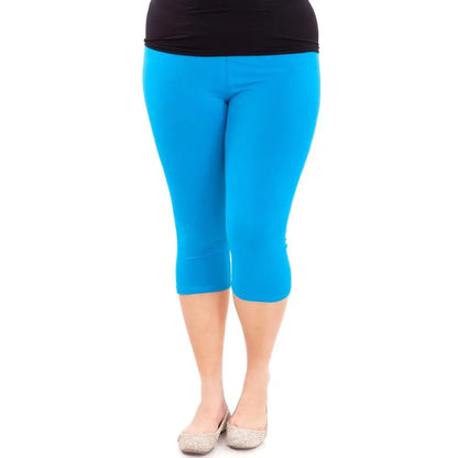 Plus Size Women’s Cotton Modal Leggings | Casual Mid-Calf Stretch Pants for Spring & Summer - tonyfinger store