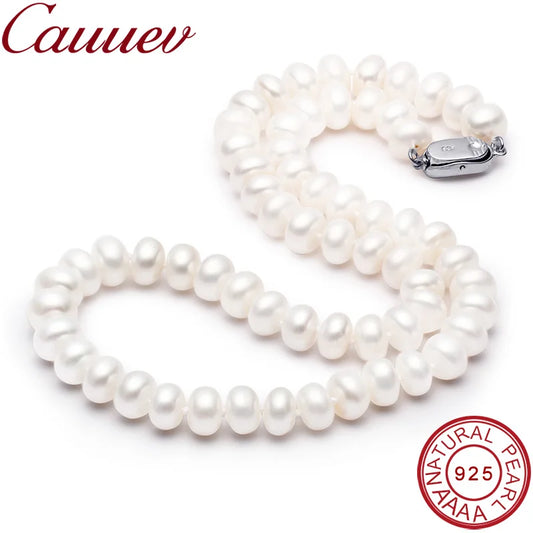 Cauuev Amazing price AAAA high quality natural  freshwater  pearl necklace  for women 3 colors8-9mm pearl jewelry pendants gift