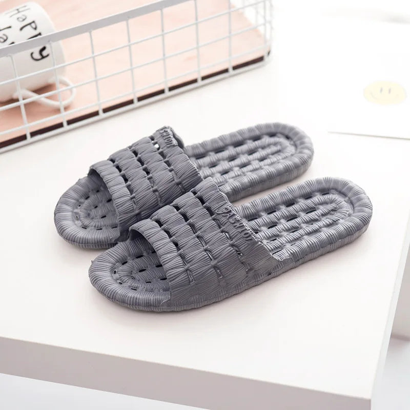 Unisex Non-Slip Indoor Bathroom Slippers | Soft Bottom Flat Sandals