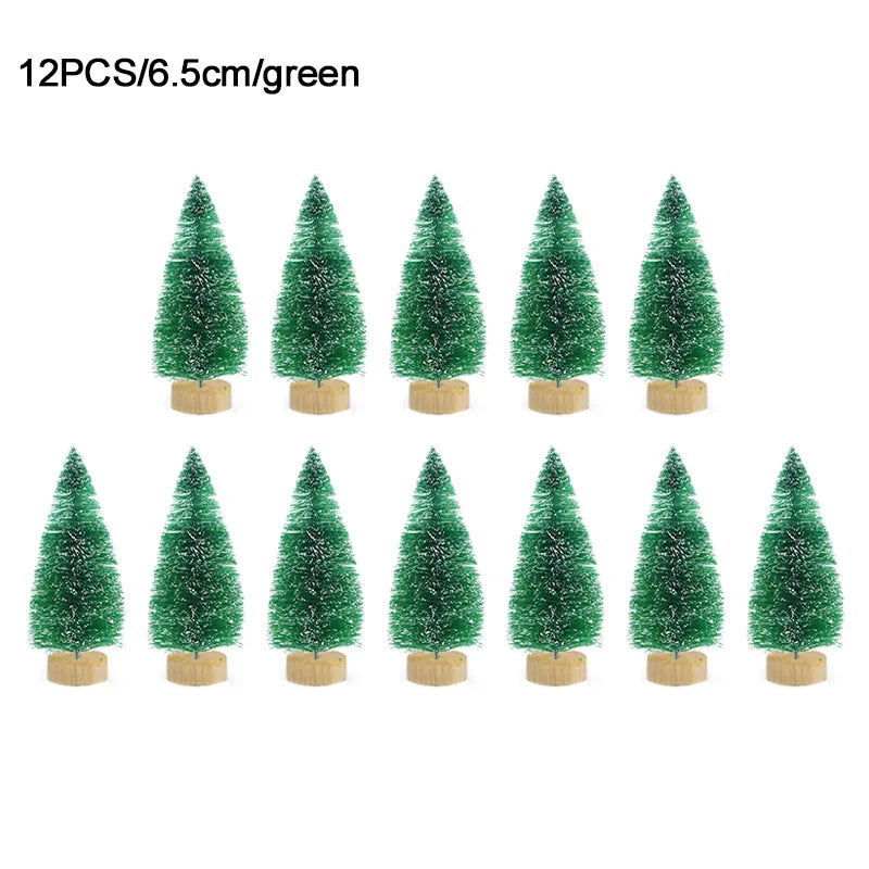 12 Mini Pine Christmas Trees | DIY Home Table Decor | Xmas Ornaments | Perfect Kids Gift | tonyfinger store