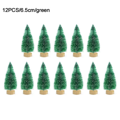 12 Mini Pine Christmas Trees | DIY Home Table Decor | Xmas Ornaments | Perfect Kids Gift | tonyfinger store