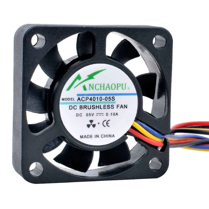 ANCHAOPU 4cm 40mm fan 40x40x10mm DC5V 0.10A 4 lines 4pin PWM speed control cooling fan for Raspberry Pi in mini case