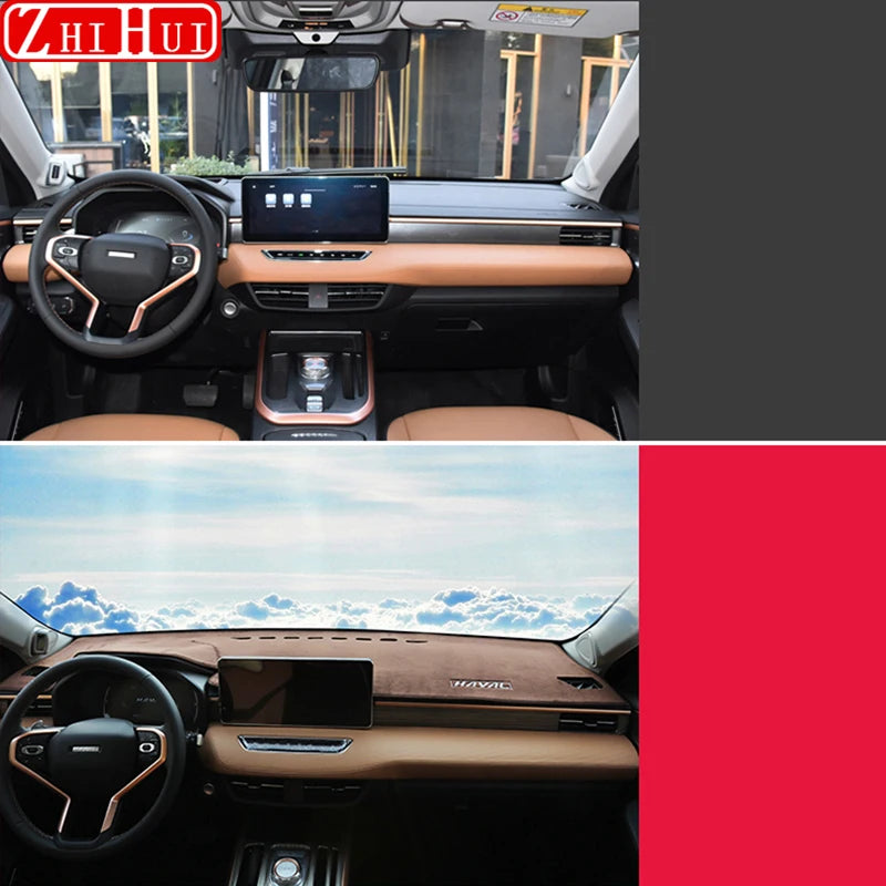 For GWM Haval Jolion 2021-2023 Car Styling Dash Mat Dashmat Dashboard Cover Sun Shade Dash Board Cover Carpet Auto Accessories