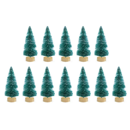 12 Mini Pine Christmas Trees | DIY Home Table Decor | Xmas Ornaments | Perfect Kids Gift | tonyfinger store