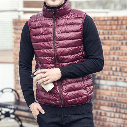 FGKKS Men’s Lightweight Down Vest - Winter Casual Sleeveless Coat