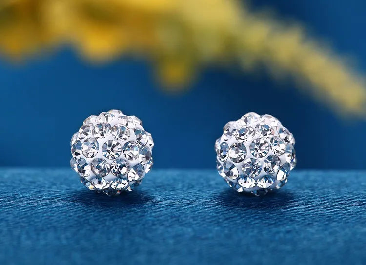 Lose money promotion wholesale 925 sterling silver silver zircon crystal ladies`wedding earrings