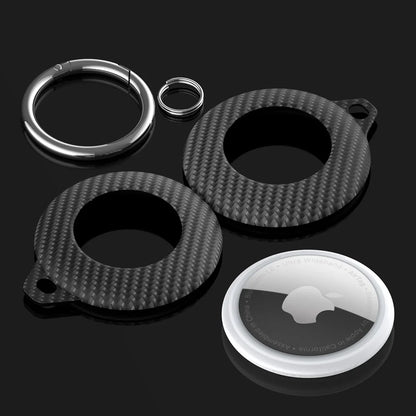 For Apple Airtag Case Carbon Hard Anti-lost Anti-Scratch Keychain Cover For Airtags Matte Slim TPU Loop GPS Protective Sleeve