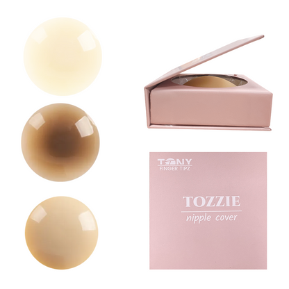 Tozzie Nipple Covers: Perfect for Sheer Tops - Ultra-Thin, Comfortable, and Discreet for All Skin Tones - Skin-Friendly Silicone Nip Covers