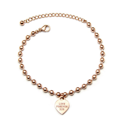 18K Rose Gold Titanium Steel Women’s Bracelet - No Color Fading