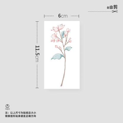 Flower Costume Beauty Tattoo Sticker Watercolor