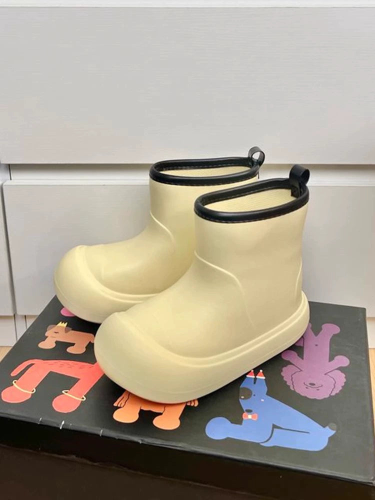 Korean-Style Chic and Unique Contrast Color Summer Children's Rain Boots