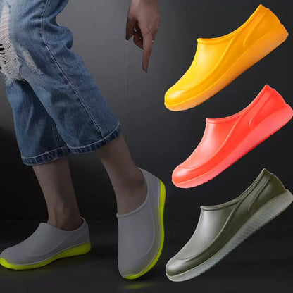 Men's and Women's Low Cut Deodorant White Food Factory Chef Rain Shoes