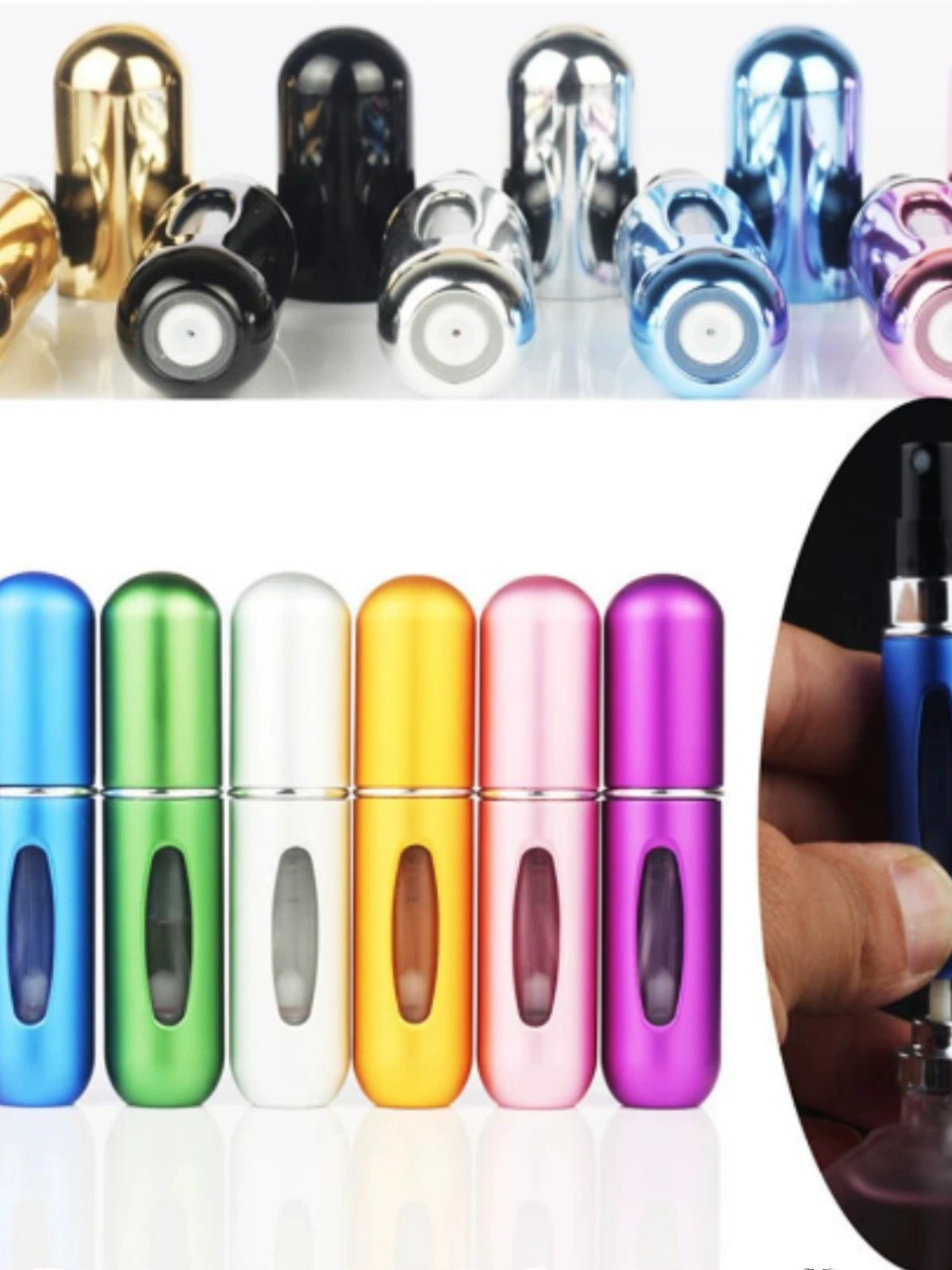 Portable 5ml/8ml Mini Refillable Perfume Spray Bottle