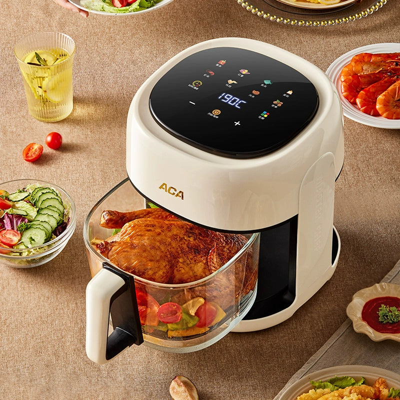 ACA Transparent Oil-Free Air Fryer - Non-Stick & Visible Cooking