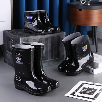 Low Ankle Spring and Summer Single-Layer Fleece-Lined Outwear Wear-Resistant Rain Boots