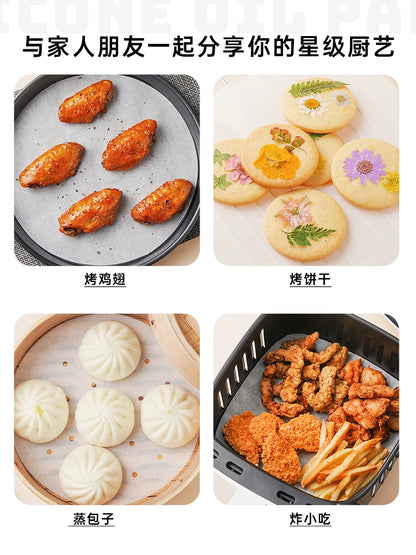 Qiaochu Bamboo Steamer Liners Steamed Buns Steamed Buns Dumplings Disposable Non-Stick Oil Paper Pad Food Grade Special Cloth Air Fryer