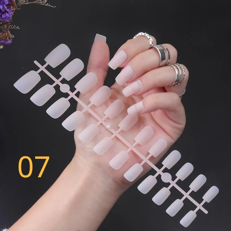 1PCS Matte False Nails | Square Head Press-On Nails | Frosted Full Cover Detachable Artificial Fingernails | Ballerina Style | No Glue | tonyfinger store