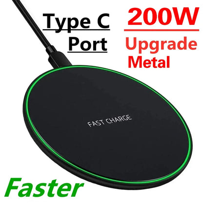 200W Fast Wireless Charger for iPhone & Android Devices