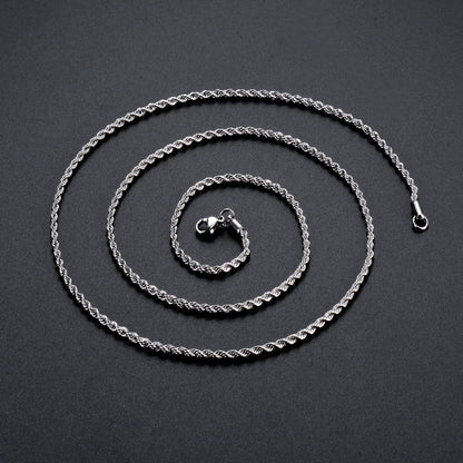 Stainless Steel Rope Chain Necklace/Bracelet for Men & Women (2mm-6mm)