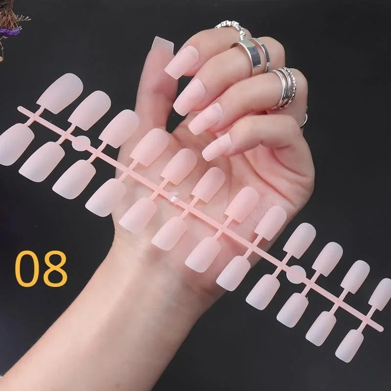 1PCS Matte False Nails | Square Head Press-On Nails | Frosted Full Cover Detachable Artificial Fingernails | Ballerina Style | No Glue | tonyfinger store