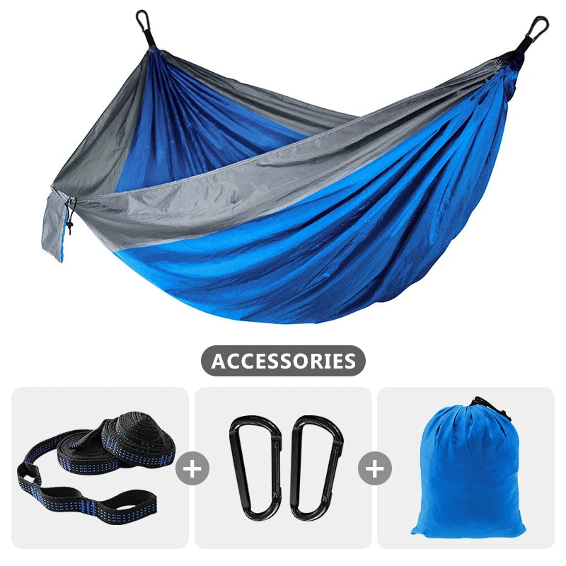 220x90cm Single Camping Hammock - Lightweight Parachute Hammock with Tree Straps | tonyfinger store