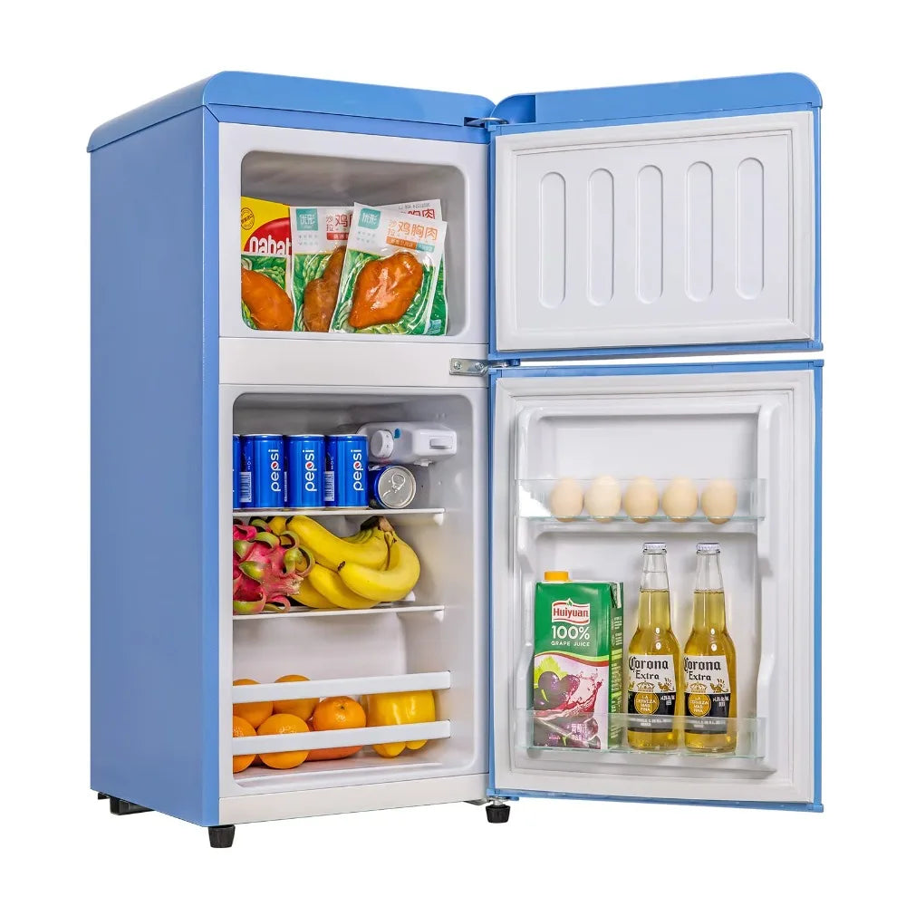 2024 New Compact Refrigerator with Freezer, 3.5 Cu.Ft 2-Door Mini Fridge for Apartment, Dorm, Office & Garage | tonyfinger store