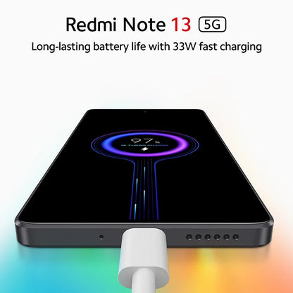 Global Version Redmi Note 13 5G 108MP camera 120Hz AMOLED display MTK Dimensity 6080 Octa core 33W fast charging 5000mAh Battery