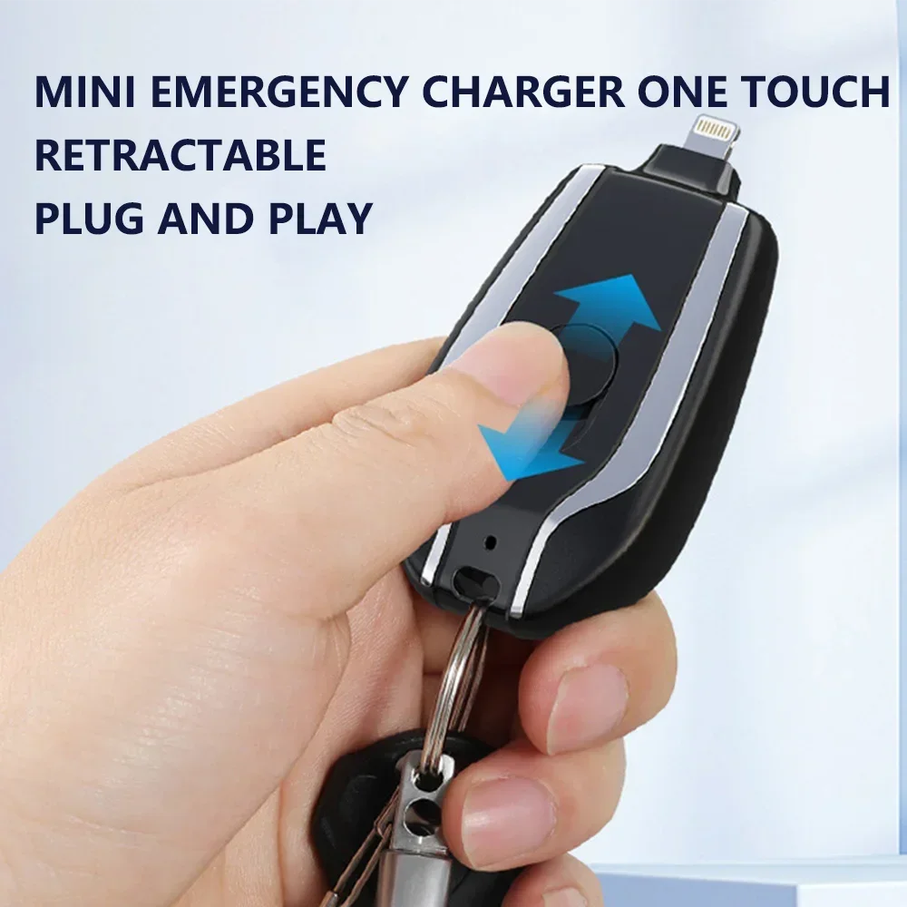 1500mAh Mini Portable Keychain Charger | Ultra-Compact Emergency Backup Power Bank with Type-C | tonyfinger store