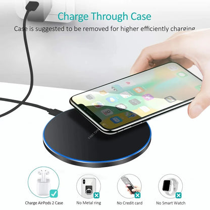 60W Fast Wireless Charger for iPhone 14/13/12/15 Pro Max, Samsung Galaxy S22/S21/S23/S10/S9, Xiaomi