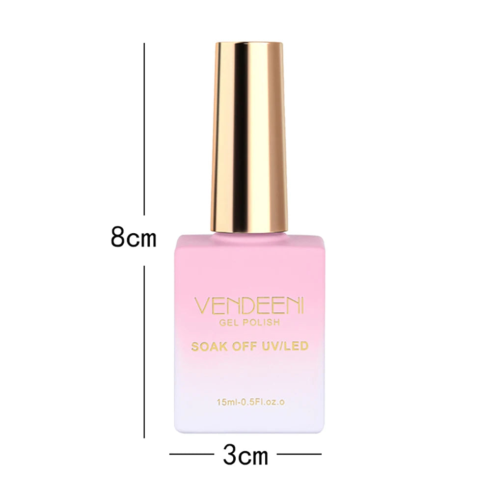 Vendeeni 15ml Pearl Shell Thread Gel Nail Polish DIY Shell Thread Pattern Nail Art Gel Lacquer UV Soak Off Gel Varnish 9 Colors