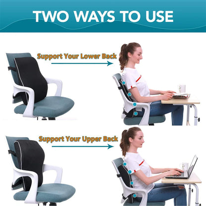 Lumbar Support Pillow Memory Foam Relieve Back Pain Car Seat Waist Cushion Soft Comfortable For Office Home Car