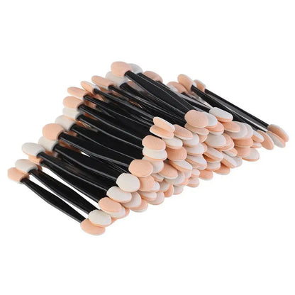 60-Pack Double-Sided Eyeshadow Sponge Applicators - Chrome Pigment Pen