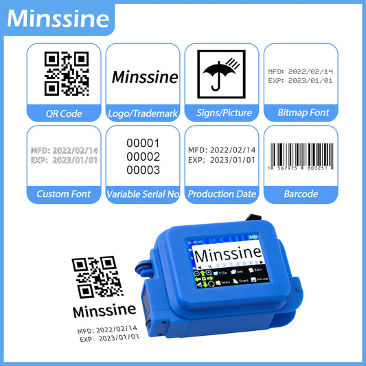 12.7mm Portable Inkjet Printer for QR Codes & Expiry Dates