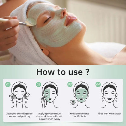 Tea Tree Face Mask Skin Care Deep Cleaning Oil Control Facial Masks Men Women Green Clay Mud Moisturizing Skincare Beauty 200g