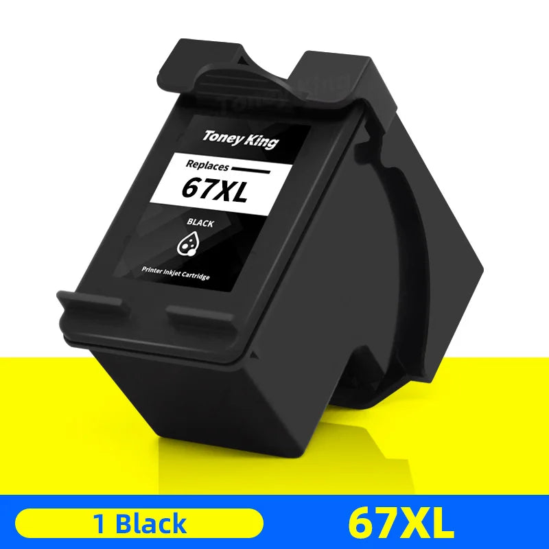 67XL Ink Cartridge for HP ENVY & Deskjet Printers | Black & Tri-Color | Compatible with HP 6052, 6055, 6455, 2755 | tonyfinger store