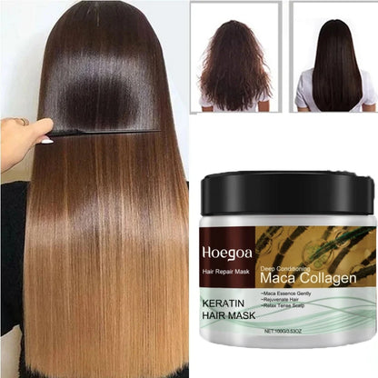 Collagen Keratin Hair Mask Dual Oil Control Moisturizer Conditioner Soft Smooth Frizz Damaged Repair Revitalize HairCare Product